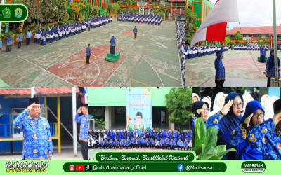 Guru MTs Negeri 1 menjadi Petugas di Upacara Hari Pendidikan Nasional